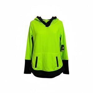 Xersion Womens Neon Green Black Athletic Hoodie Sweatshirt‎ Size Small